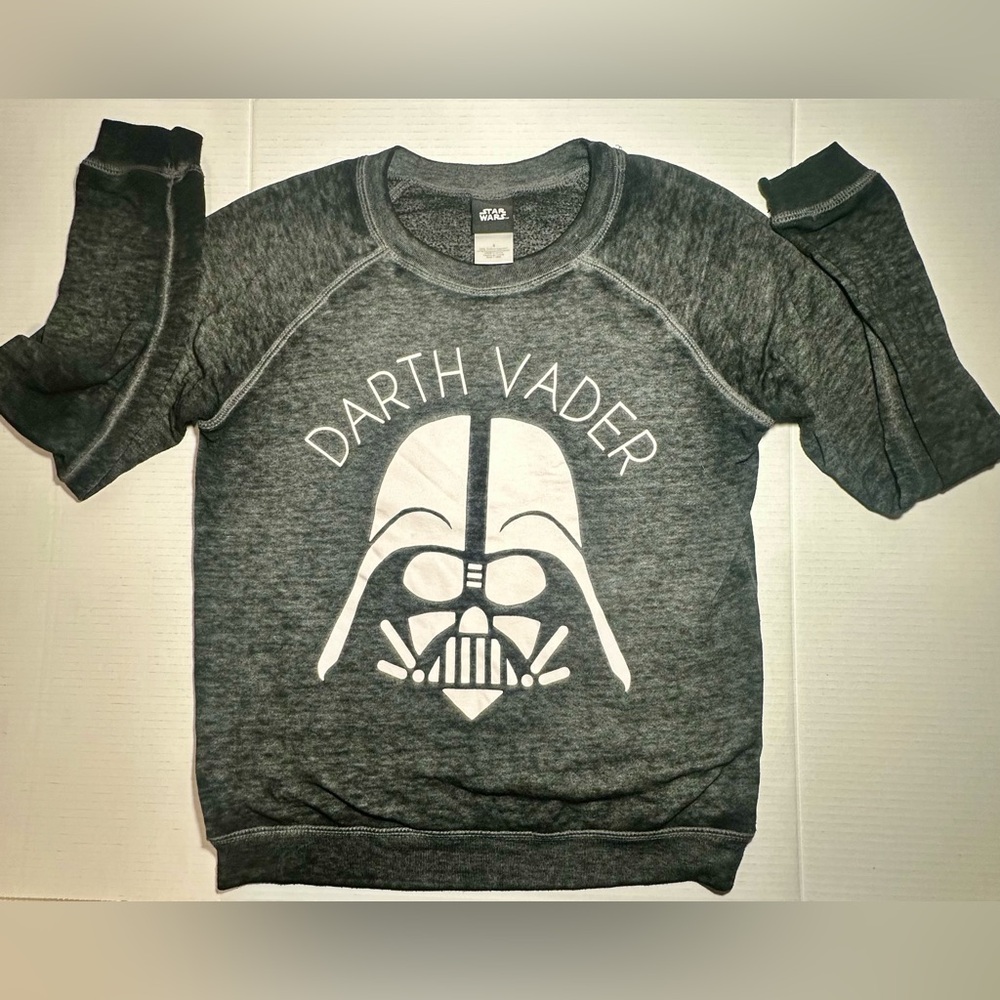 Star Wars Darth Vader Fan Crew Neck Faded Sweater Lightweight Casual Women's - Picture 3 of 9